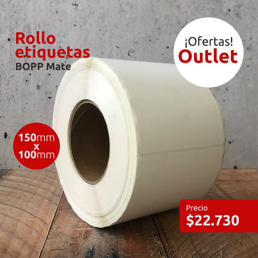 OUTLET - Etiquetas BOPP Mate 150mm x 100mm