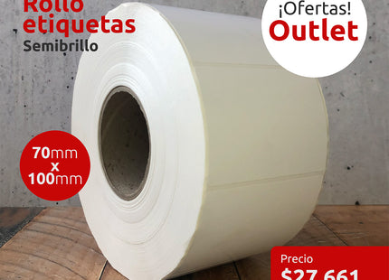 OUTLET - Etiquetas Semibrillo 70mm x 100mm (7318207856849)