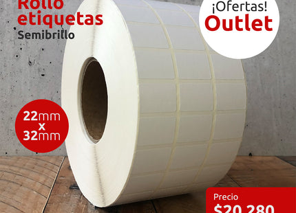 OUTLET - Etiquetas Semibrillo 22mm x 32mm (7318207987921)