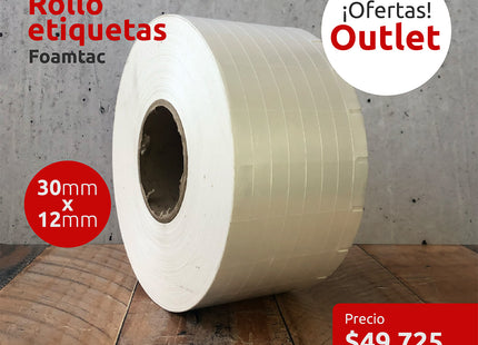 OUTLET - Etiquetas Foamtac 30mm x 12mm (7318208053457)