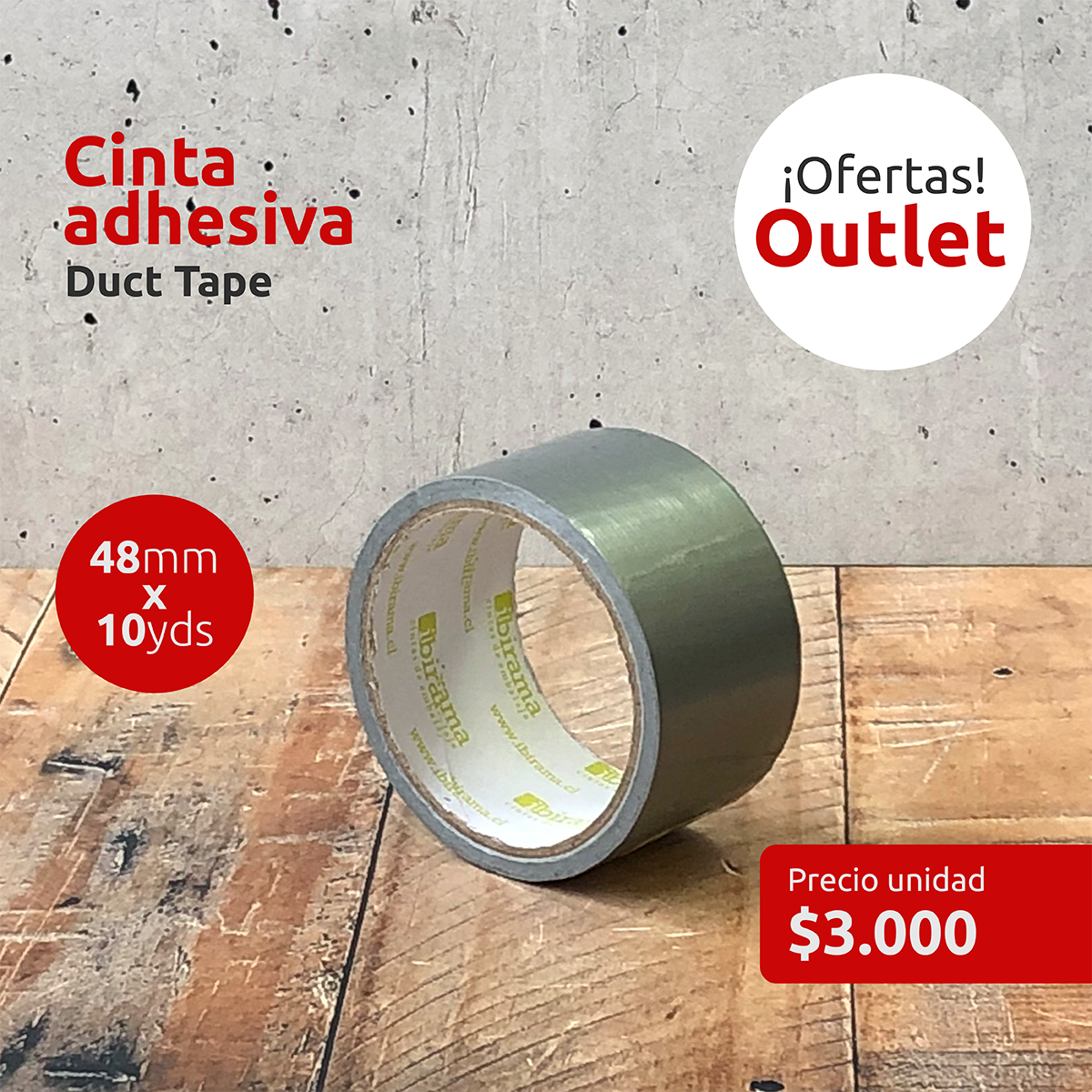 OUTLET - Cinta Duct Tape
