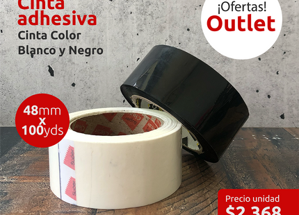 OUTLET - Cinta adhesiva Blanco y Negro (7326480498897)