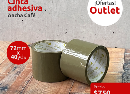 OUTLET - Cinta adhesiva Café 72mm (7326491705553)