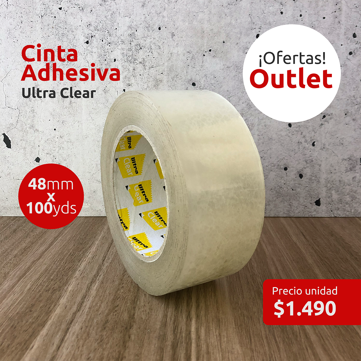 OUTLET - Cinta adhesiva UltraClear