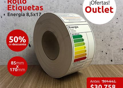 OUTLET - Rollo de etiquetas "Eficiencia Energetica" (7326770856145)