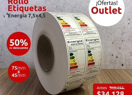 OUTLET - Rollo de etiquetas "Eficiencia Energetica" (7326770856145)