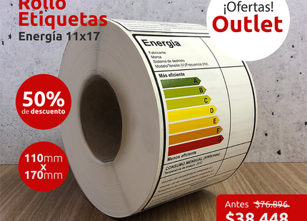 OUTLET - Rollo de etiquetas "Eficiencia Energetica" (7326770856145)
