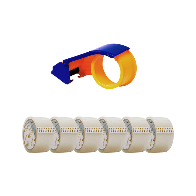 Pack 6 Cintas Adhesivas Ibirama + Dispensador Caracol (7586511519953) (7586528395473)