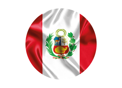 Etiqueta adhesiva Circular Bandera Perú | 50 mm (7633940971729)