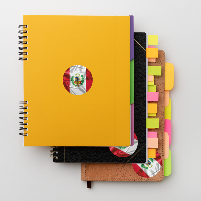 Etiqueta adhesiva Circular Bandera Perú | 50 mm (7633940971729)