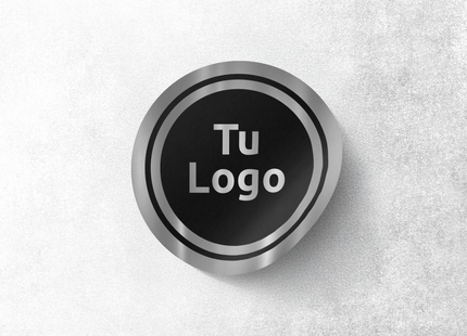 Etiqueta personalizada de papel plateado adhesivo (7598611464401)