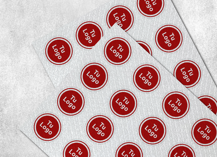Etiqueta personalizada de papel nácar texturizado (7600100737233)