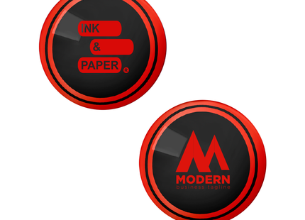 Imanes personalizados impresos de vinilo rojo neón