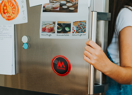 Imanes personalizados impresos de vinilo rojo neón