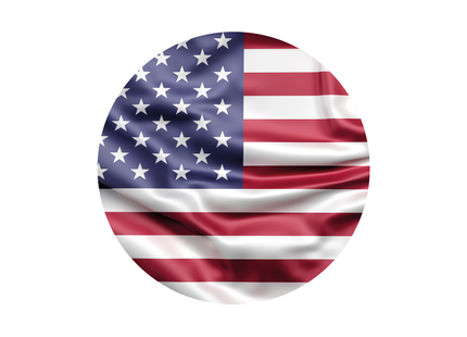 Etiqueta adhesiva Circular Bandera USA | 50 mm (7633941135569)
