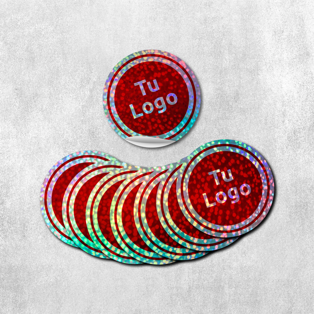 Etiqueta personalizada de vinilo holográfica glitter (7600075964625)