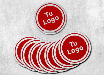 Etiqueta personalizada de papel nácar texturizado (7600100737233)