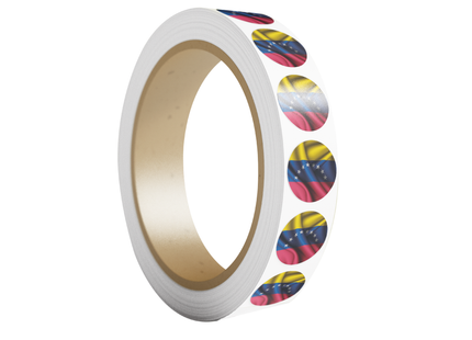 Etiqueta adhesiva Ovalada Bandera Venezuela | 50 mm (7633939955921)