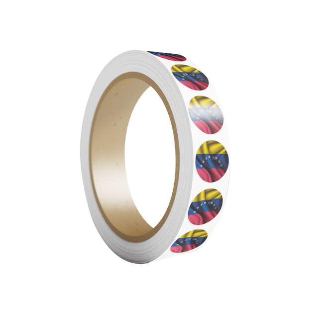 Etiqueta adhesiva Ovalada Bandera Venezuela | 50 mm (7633939955921)