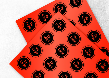 Etiqueta personalizada de vinilo rojo neón (7600106733777)