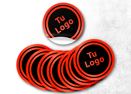 Etiqueta personalizada de vinilo rojo neón (7600106733777)