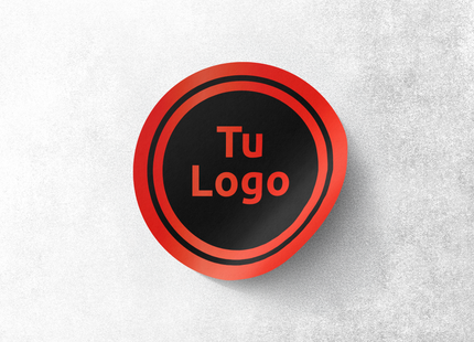 Etiqueta personalizada de vinilo rojo neón (7600106733777)