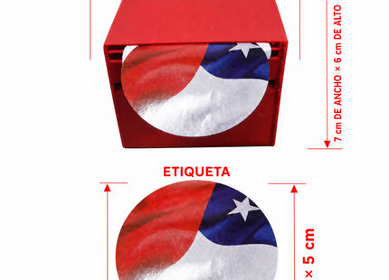 Etiquetas banderas Chile Argentina  Venezuela