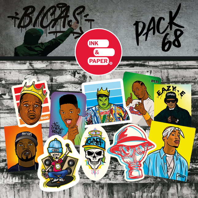 Pack de stickers N68 (Ilustrador: Bicas_one) (7603400343761)
