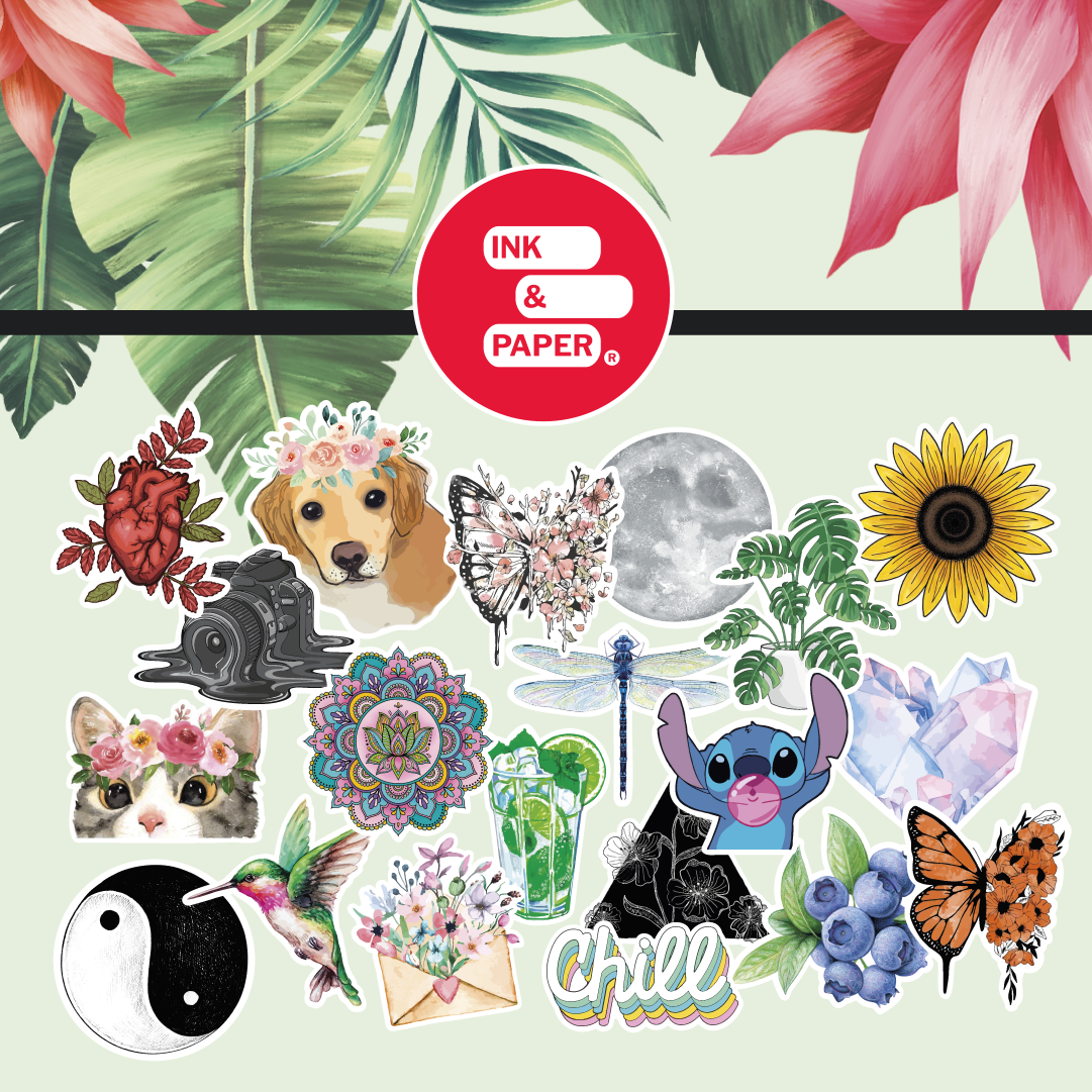 Pack de 20 stickers N5 – Ink & Paper