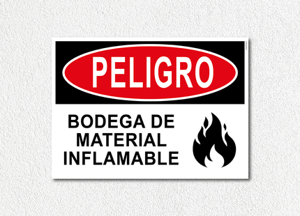 Peligro - Bodega de material inflamable (7600858857681)