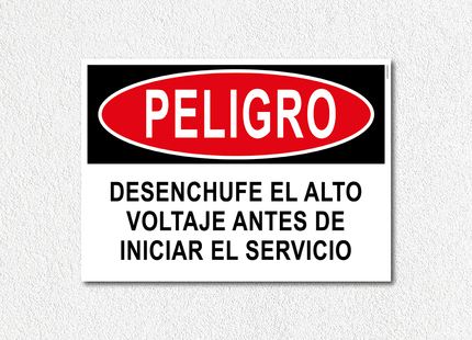 Peligro - Desenchufe alto voltaje (7600858562769)