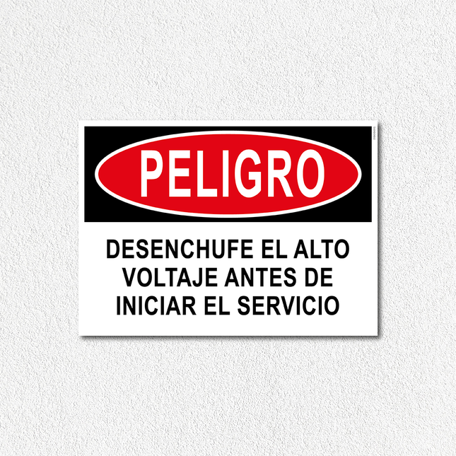 Peligro - Desenchufe alto voltaje (7600858562769)