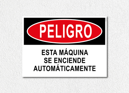 Peligro - Máquina encendido automático (7600858333393)
