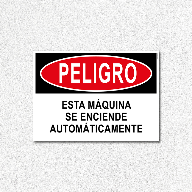 Peligro - Máquina encendido automático (7600858333393)