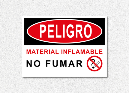 Peligro - Material inflamable no fumar (7600858136785)