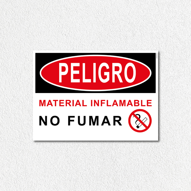 Peligro - Material inflamable no fumar (7600858136785)