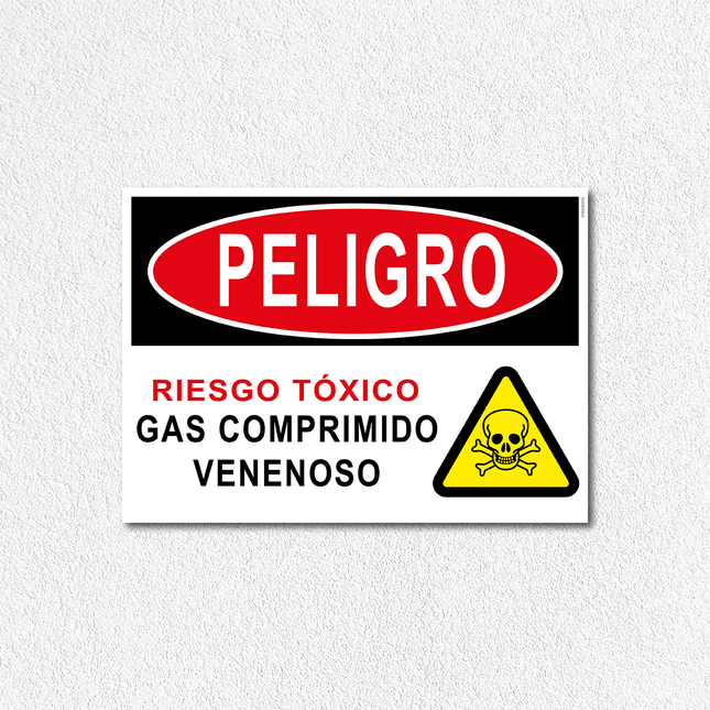 Peligro - Riesgo tóxico gas venenoso (7600857972945)
