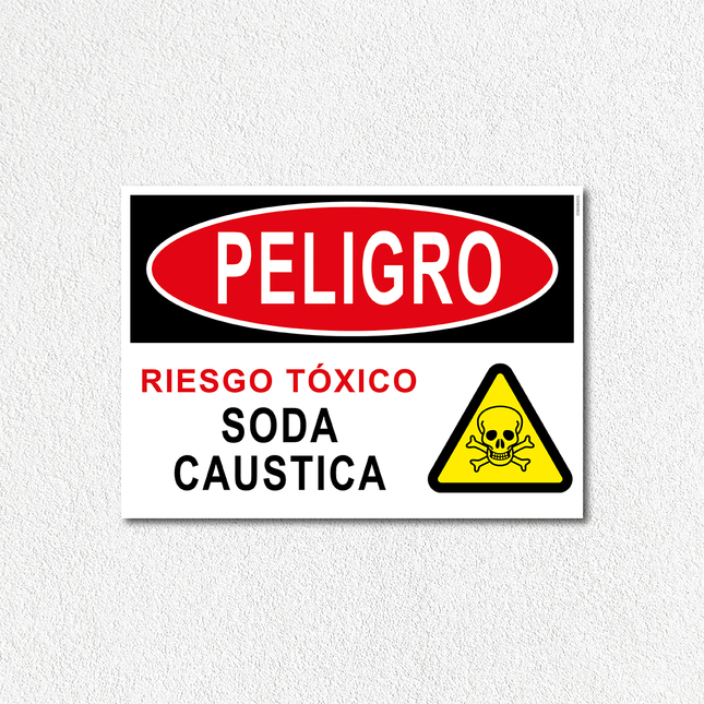 Peligro - Riesgo tóxico soda caustica (7600857940177)