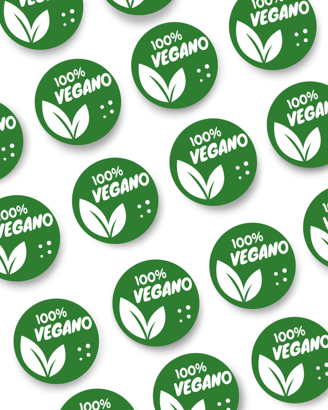 Etiqueta Stickers Circular 100% Vegano 1000 Unidades