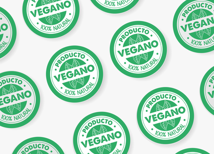 Etiqueta Sticker Circular Producto Vegano 1000 Unidades